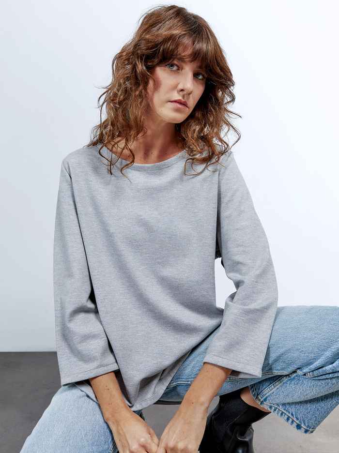 Parfois Round Neck T-Shirts Damske Siva | Slovensko-PBNX43251