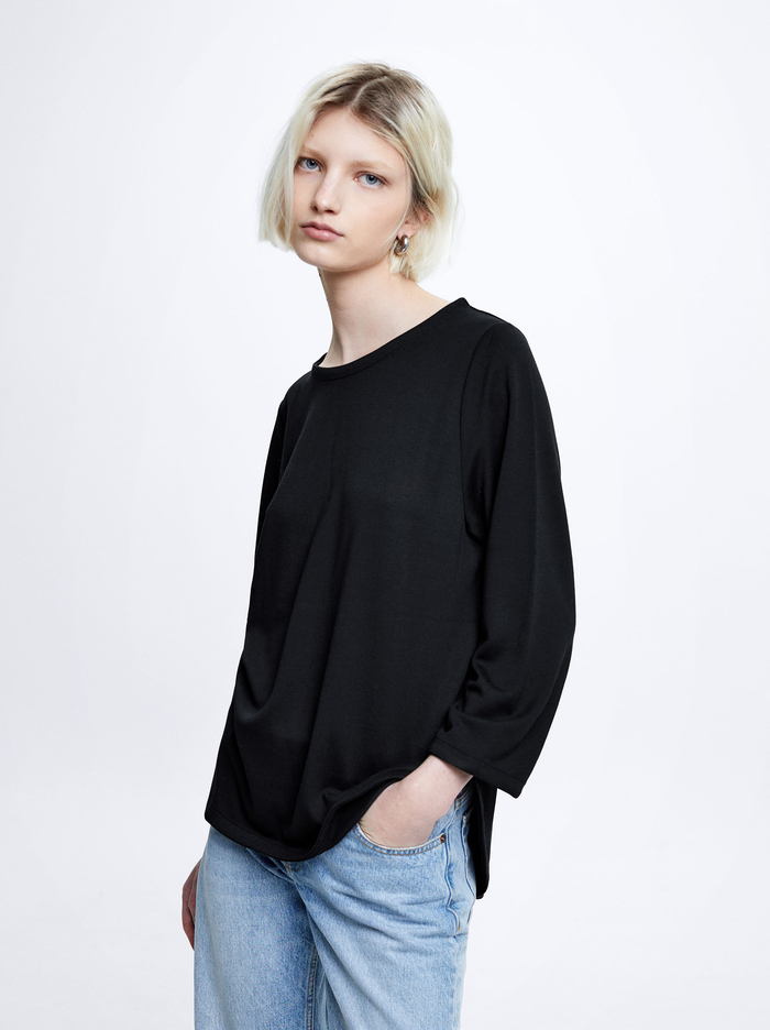 Parfois Round Neck T-Shirts Damske Čierne | Slovensko-SMWE74968