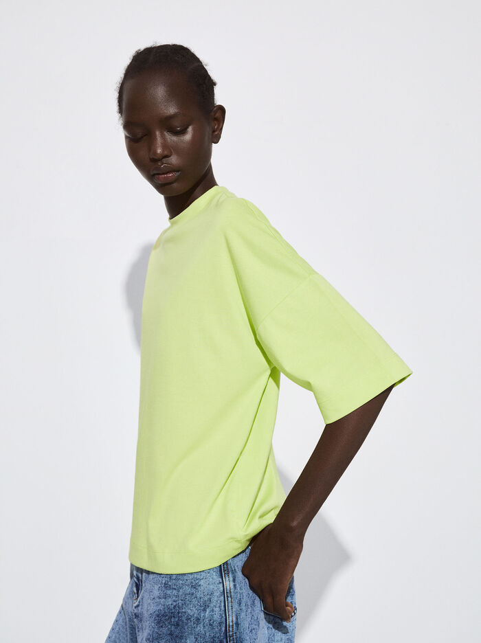 Parfois Round-Neck T-Shirts Damske Žlté | Slovensko-DJXZ40672