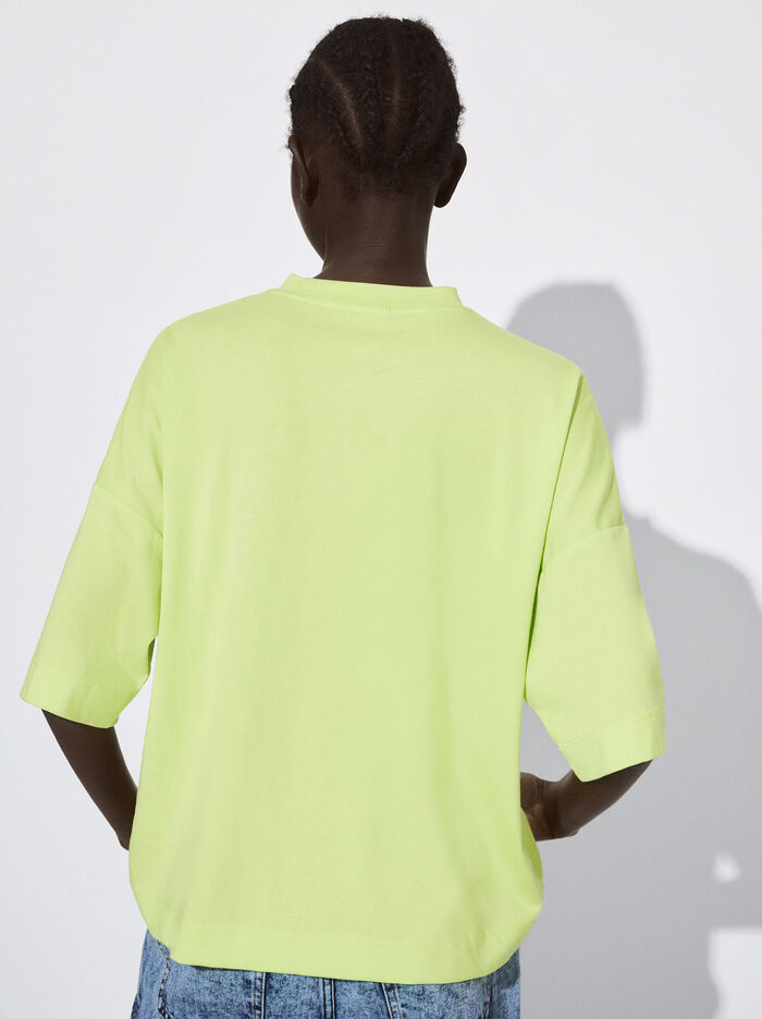 Parfois Round-Neck T-Shirts Damske Žlté | Slovensko-DJXZ40672