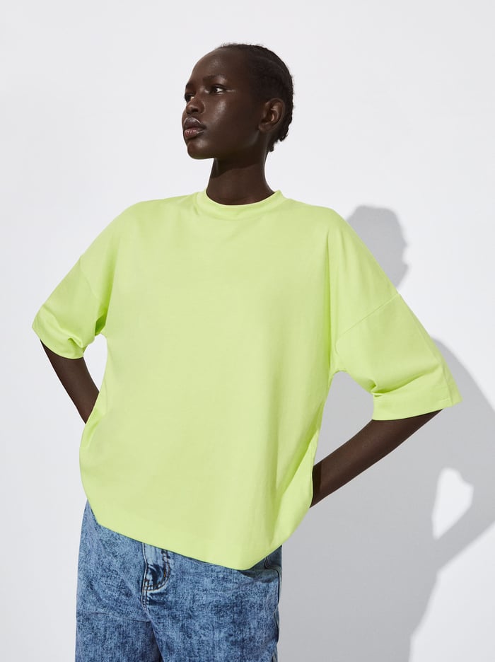Parfois Round-Neck T-Shirts Damske Žlté | Slovensko-DJXZ40672