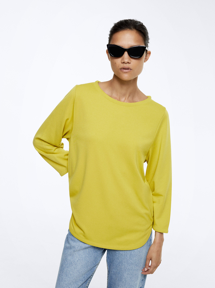 Parfois Round Neck T-Shirts Damske Žlté | Slovensko-FHQM58346