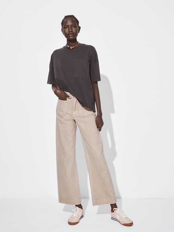 Parfois Rovno Fit With Pockets Džínsy Damske Béžové | Slovensko-WPJM64895