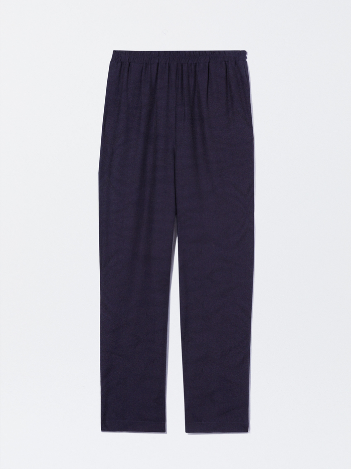 Parfois Rovno Jacquard Nohavice Damske Námornícka Modrá | Slovensko-AVBM82059