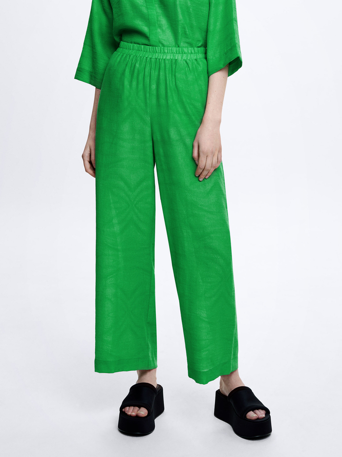 Parfois Rovno Jacquard Nohavice Damske Zelene | Slovensko-TARV03728