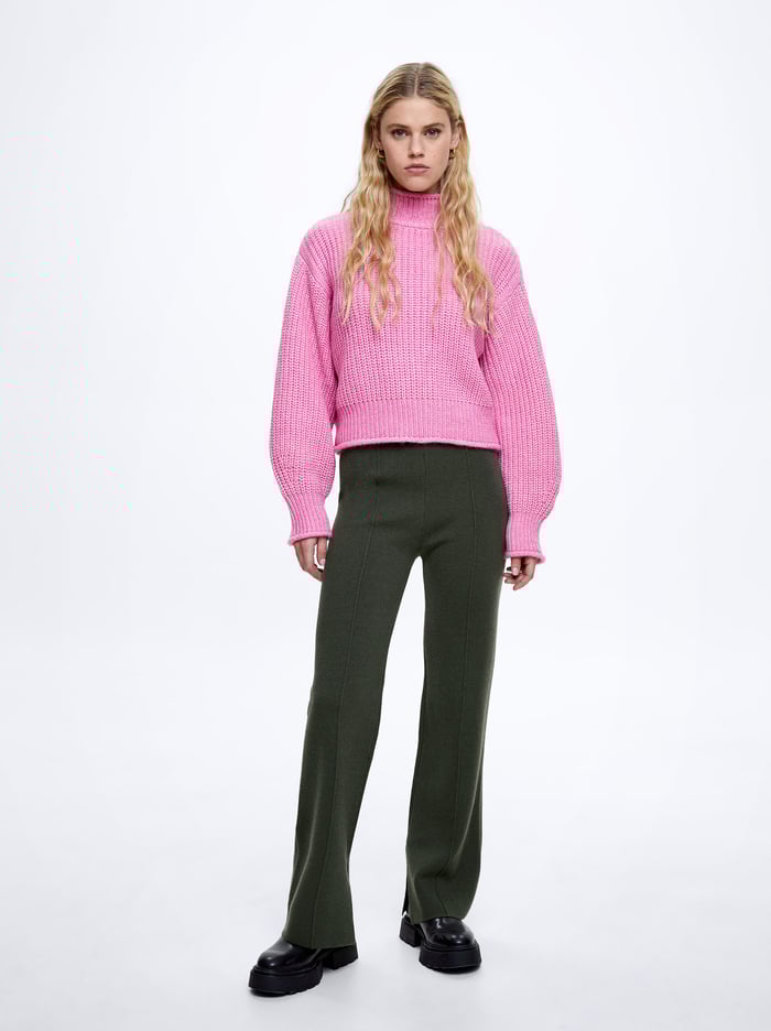 Parfois Rovno Knit Nohavice Damske Tmavo Zelene | Slovensko-HCEJ47268