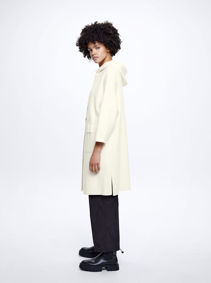 Parfois S Kapucňou Knit Kabáty Damske Biele | Slovensko-SNKU58701
