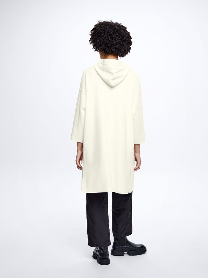Parfois S Kapucňou Knit Kabáty Damske Biele | Slovensko-SNKU58701