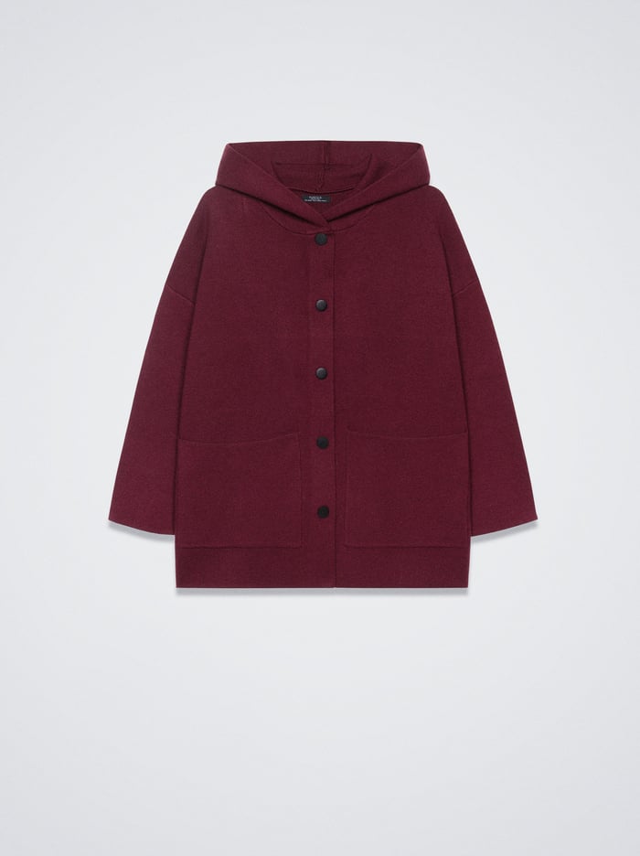 Parfois S Kapucňou Knit Pončá Damske Bordove | Slovensko-WBAG67815