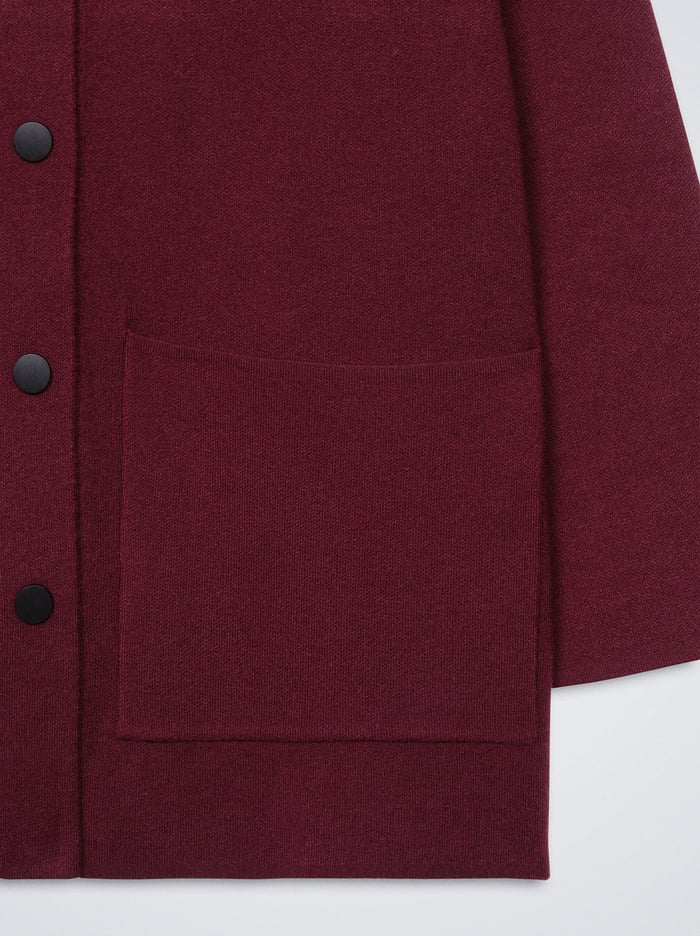 Parfois S Kapucňou Knit Pončá Damske Bordove | Slovensko-WBAG67815