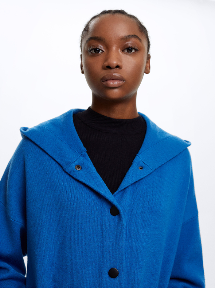 Parfois S Kapucňou Knit Pončá Damske Modre | Slovensko-BZTM96584