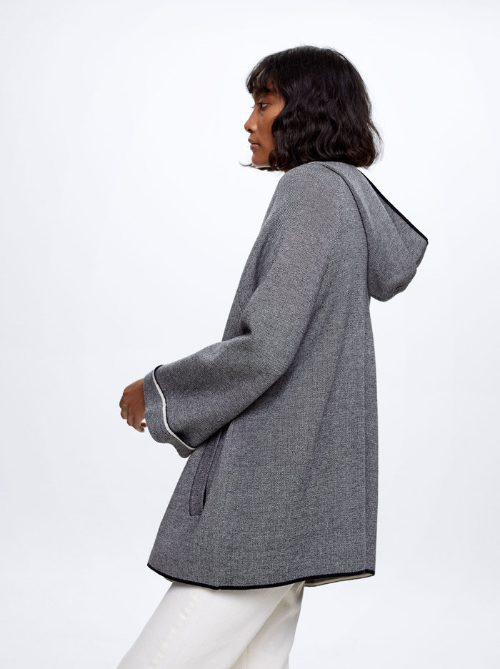 Parfois S Kapucňou Knit Pončá Damske Tmavo Siva | Slovensko-BYVF63179