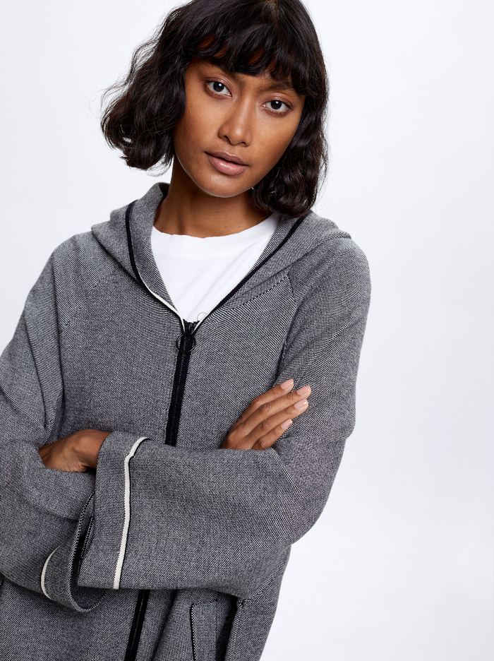 Parfois S Kapucňou Knit Pončá Damske Tmavo Siva | Slovensko-BYVF63179