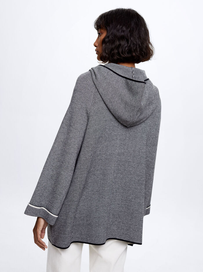 Parfois S Kapucňou Knit Pončá Damske Tmavo Siva | Slovensko-BYVF63179
