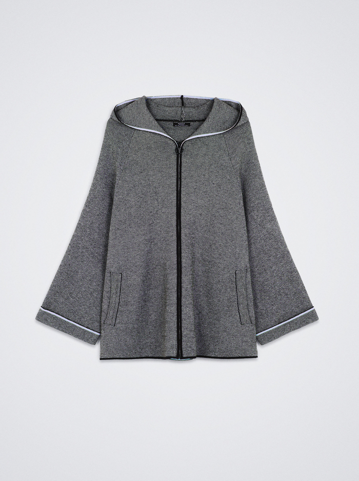 Parfois S Kapucňou Knit Pončá Damske Tmavo Siva | Slovensko-BYVF63179