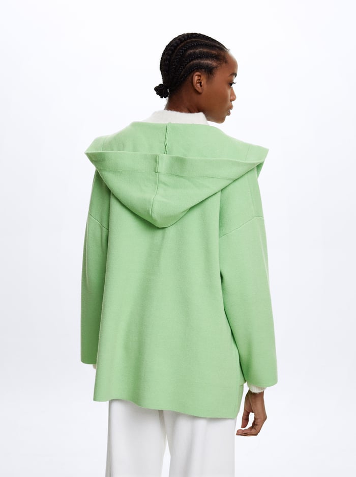 Parfois S Kapucňou Knit Pončá Damske Zelene | Slovensko-MTYI42817