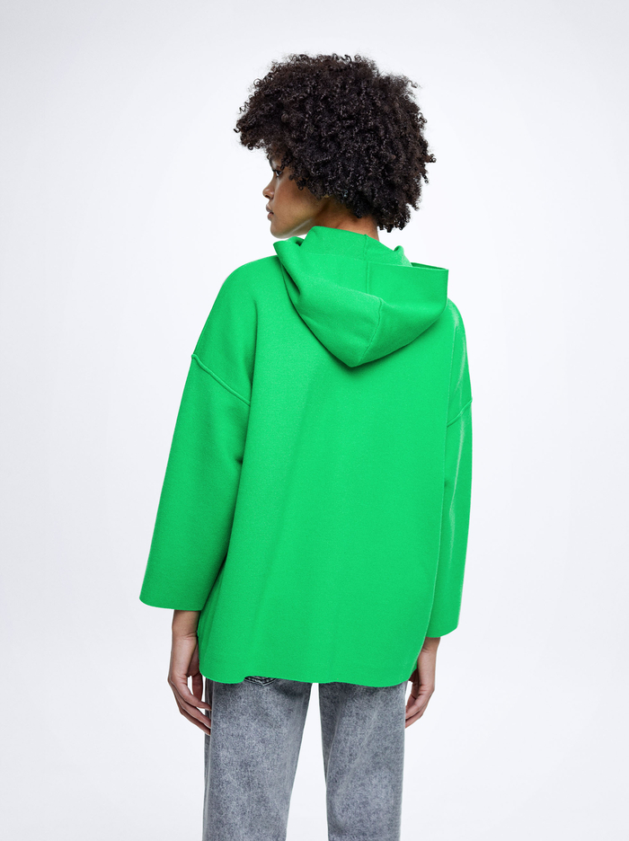 Parfois S Kapucňou Knit Pončá Damske Zelene | Slovensko-XICE62057