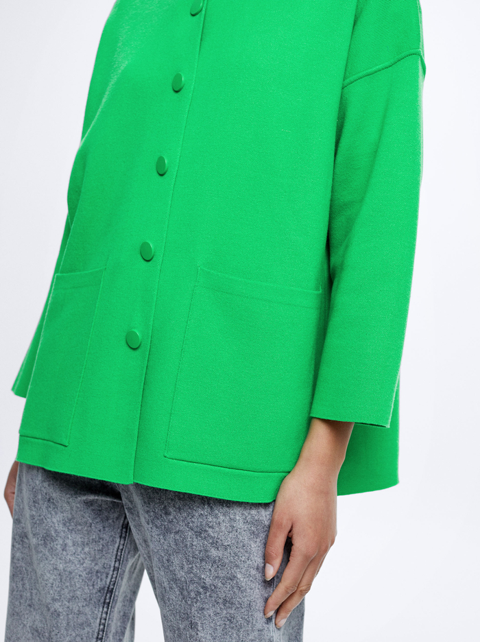 Parfois S Kapucňou Knit Pončá Damske Zelene | Slovensko-XICE62057