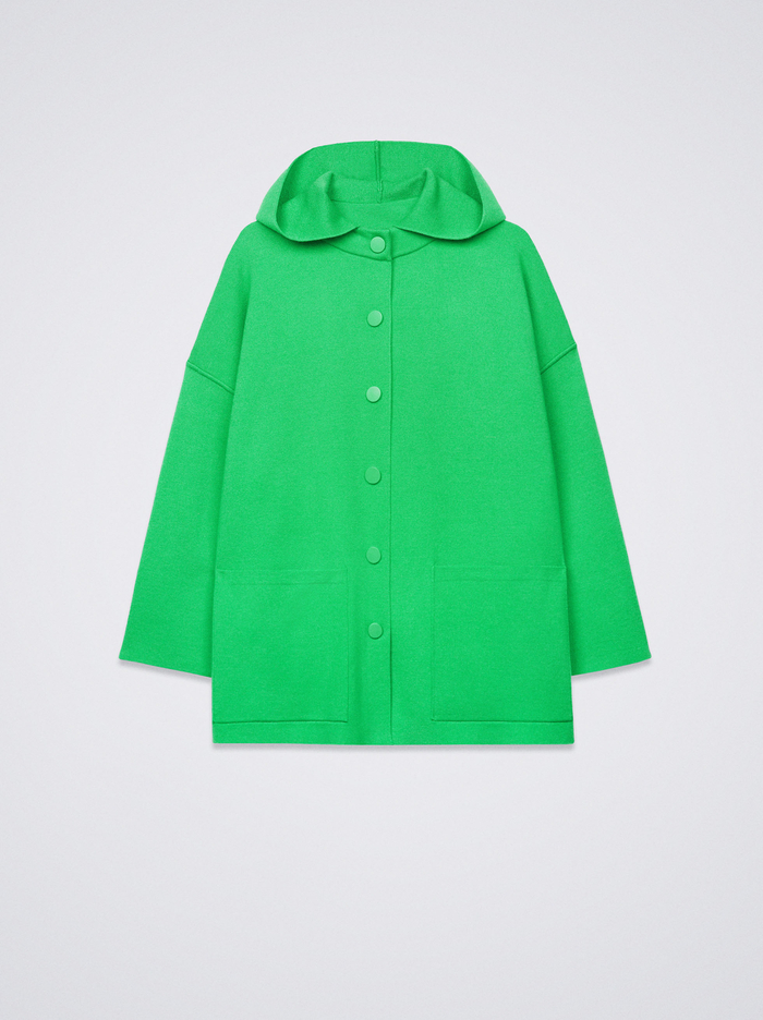 Parfois S Kapucňou Knit Pončá Damske Zelene | Slovensko-XICE62057