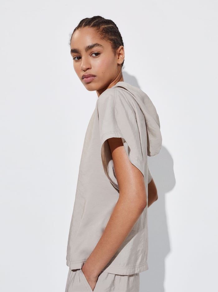 Parfois S Kapucňou Loose-Fitting Kosele Damske Siva | Slovensko-VRJB47610