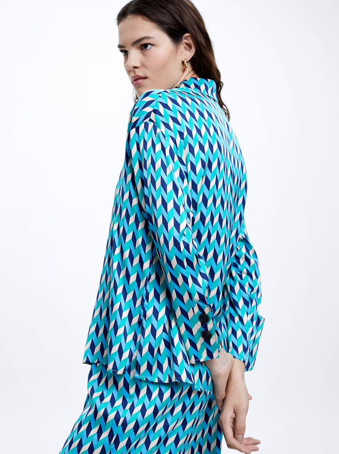 Parfois Satin Printed Kosele Damske Modre | Slovensko-XFCU94536