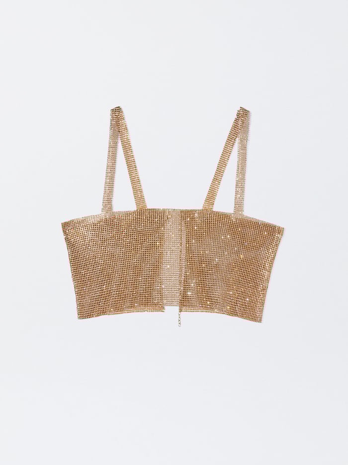 Parfois Shiny Cropped Topy Damske Zlate | Slovensko-GSYO26190