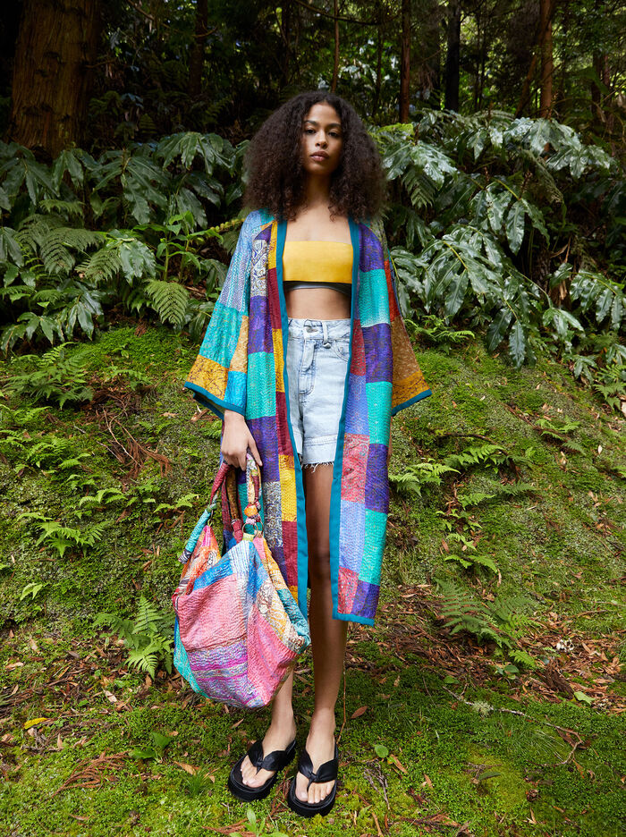 Parfois Silk Patchwork Pončá Damske Viacfarebný | Slovensko-LNUO59176