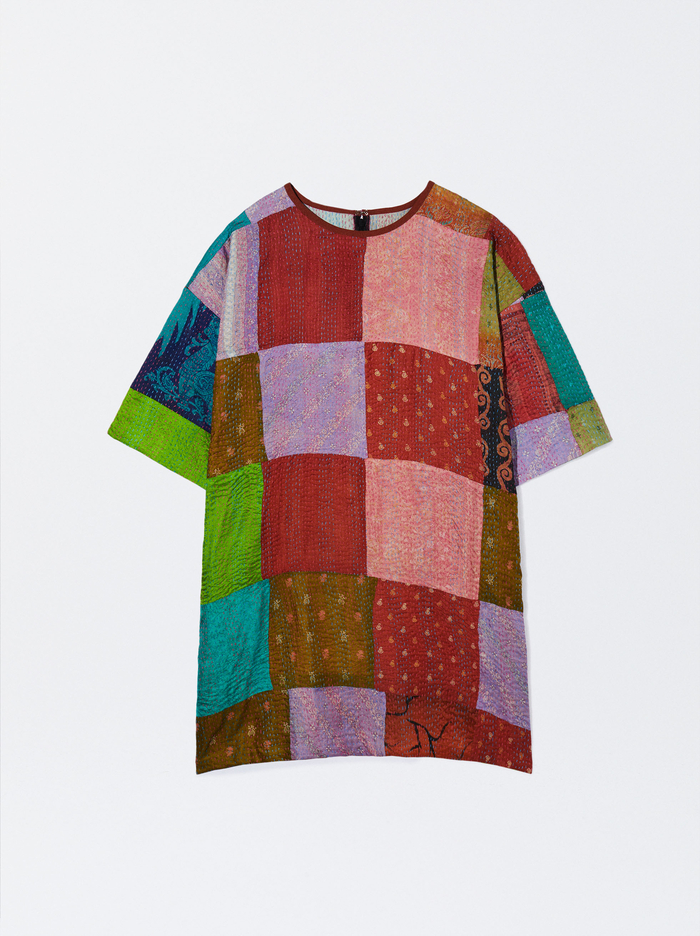 Parfois Silk Patchwork Saty Damske Viacfarebný | Slovensko-QNWP45039