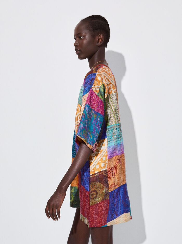 Parfois Silk Patchwork Saty Damske Viacfarebný | Slovensko-QNWP45039
