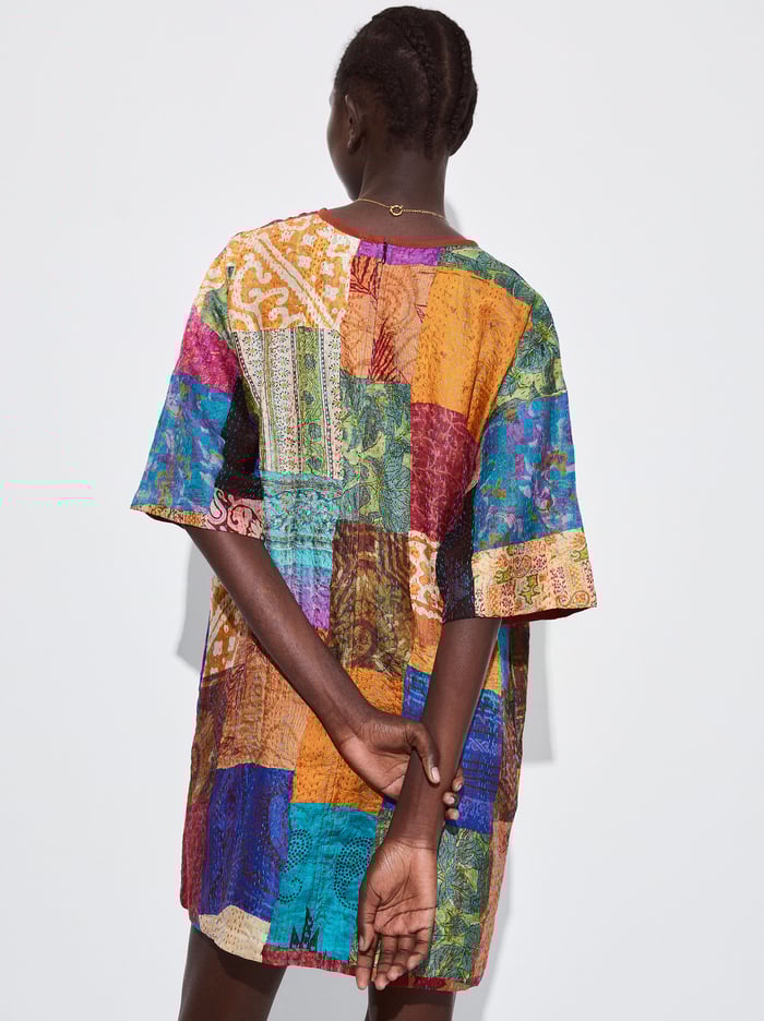 Parfois Silk Patchwork Saty Damske Viacfarebný | Slovensko-QNWP45039