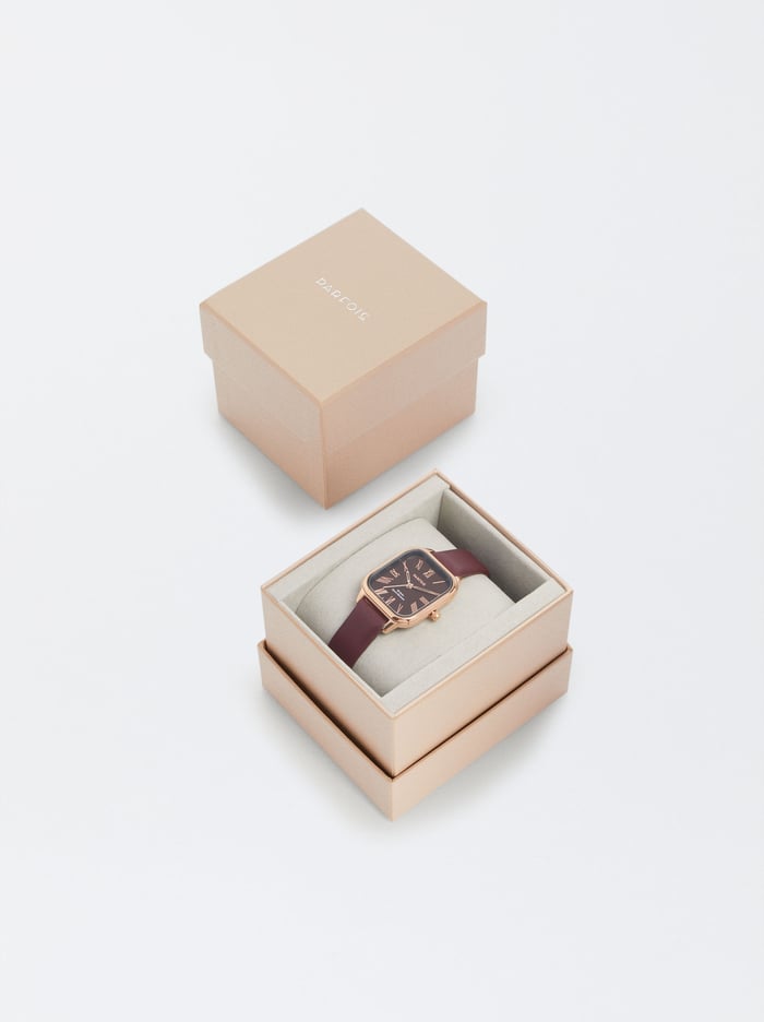 Parfois Square Case Hodinky Damske Bordove | Slovensko-GEAW36049