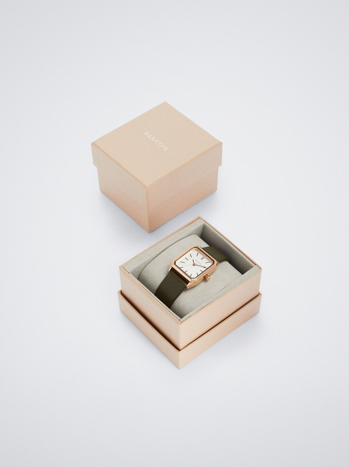 Parfois Square Case Hodinky Damske Hnedožltý | Slovensko-LATC70492