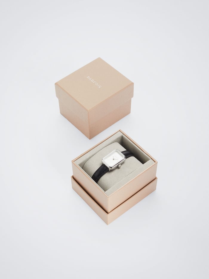 Parfois Square Case Hodinky Damske Čierne | Slovensko-JTSF39126