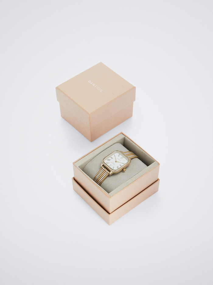 Parfois Square Case Stainless Steel Hodinky Damske Zlate | Slovensko-TAPG29560