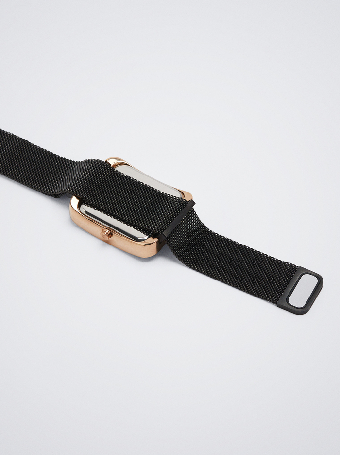 Parfois Square Case Stainless Steel Hodinky Damske Čierne | Slovensko-VLES47165