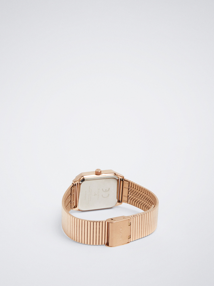 Parfois Square Case Stainless Steel Hodinky Damske Ruzove Zlate | Slovensko-YAEP09658