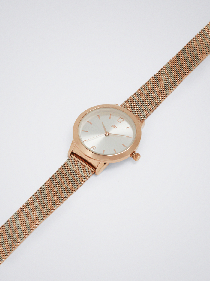 Parfois Stainless Steel Metallic Mesh Remienkove Hodinky Damske Zlate Strieborne | Slovensko-IYVG58630