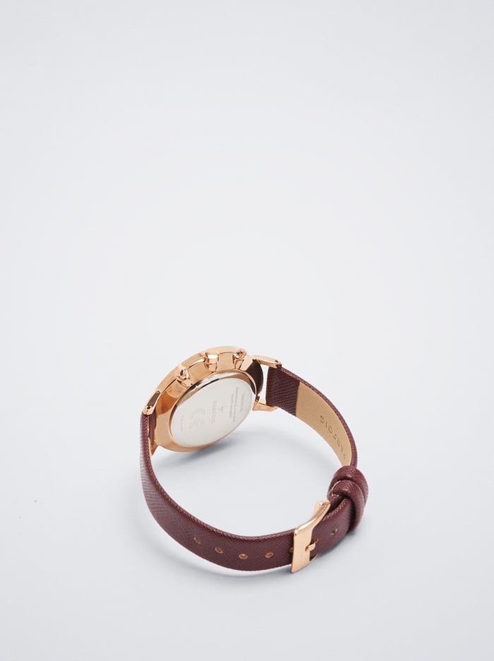 Parfois Stainless Steel With Contrast Case Hodinky Damske Bordove | Slovensko-KGFD24019
