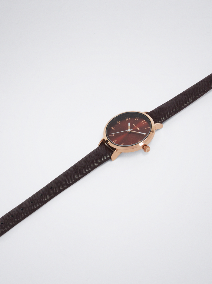 Parfois Stainless Steel With Contrast Case Hodinky Damske Bordove | Slovensko-KUJB45973