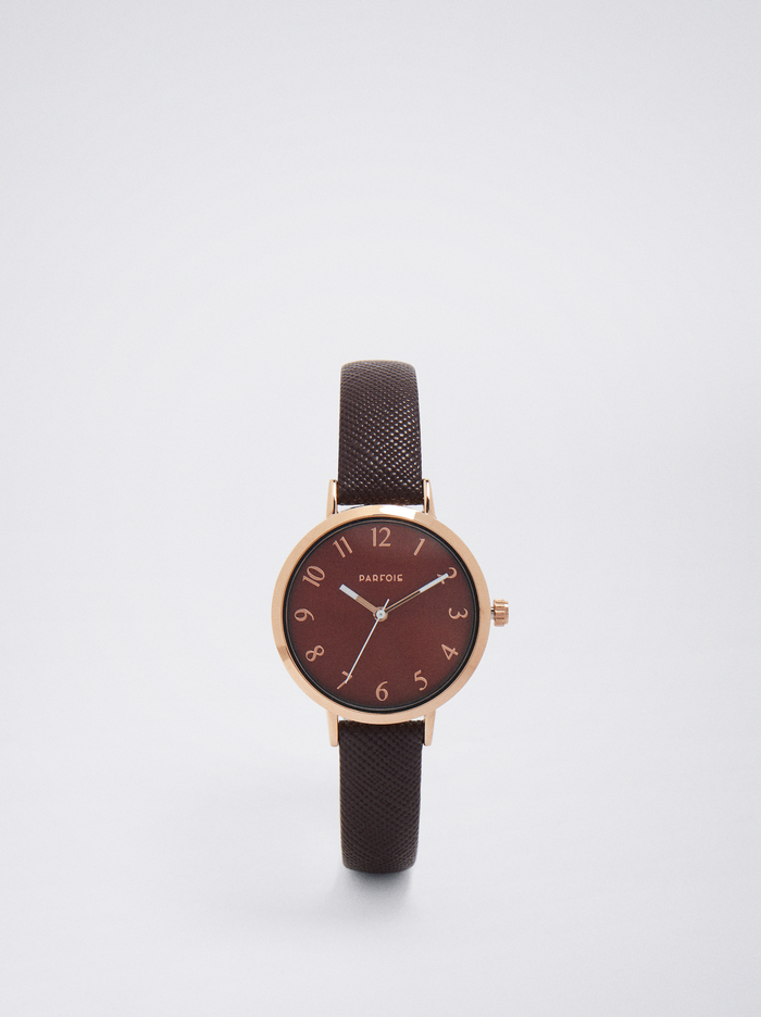 Parfois Stainless Steel With Contrast Case Hodinky Damske Bordove | Slovensko-KUJB45973