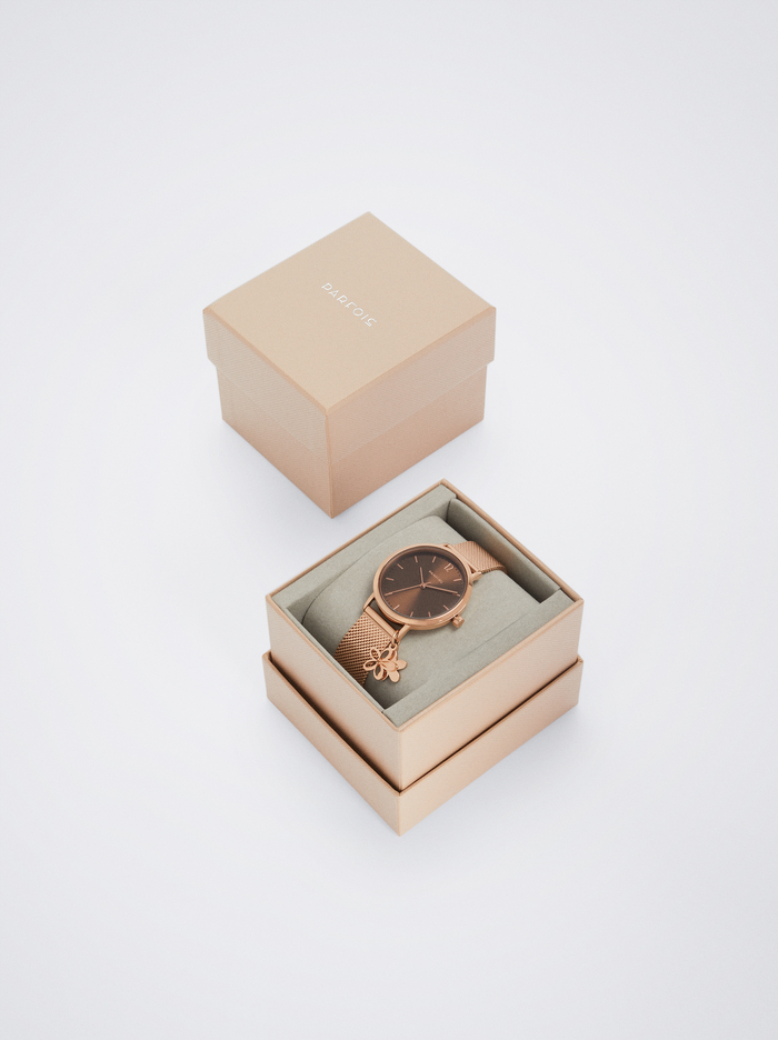 Parfois Stainless Steel With Flower Hodinky Damske Zlate | Slovensko-TNFA39804