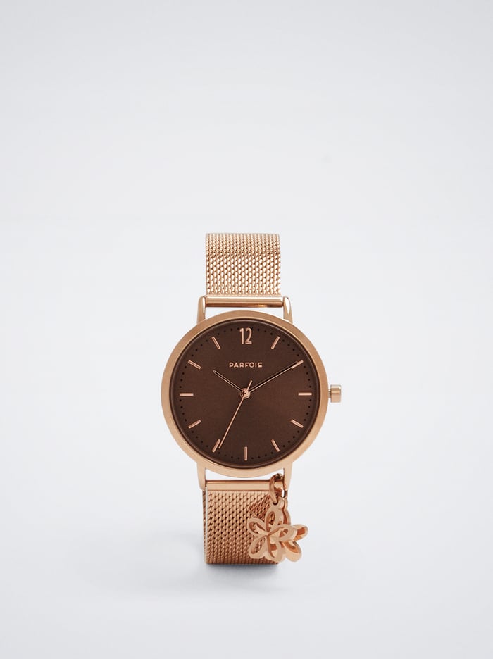 Parfois Stainless Steel With Flower Hodinky Damske Zlate | Slovensko-TNFA39804