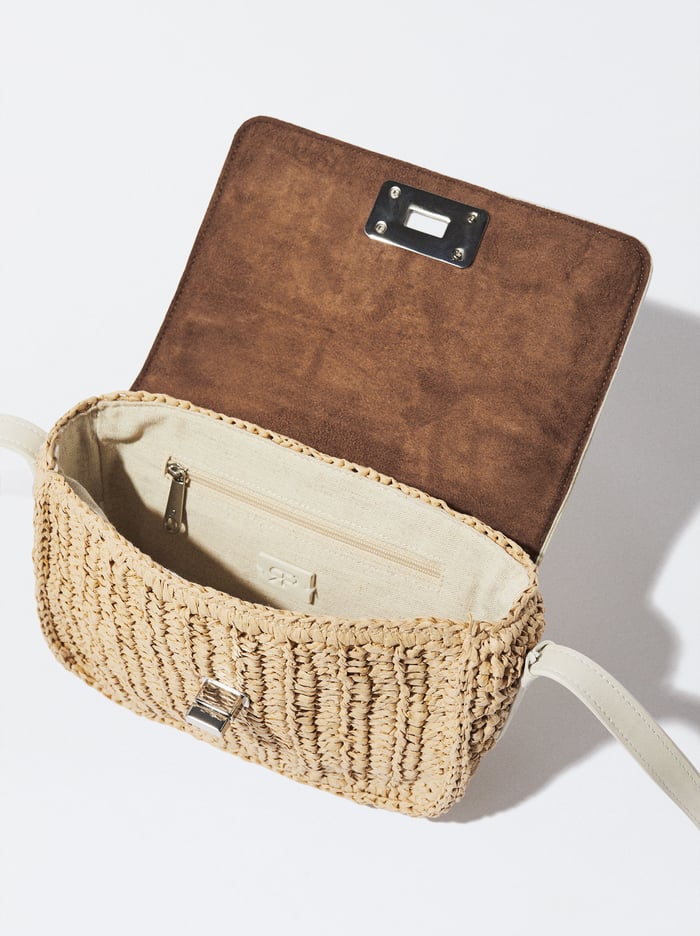 Parfois Straw Crossbody Kabelka Damske Biele | Slovensko-FQLU01859