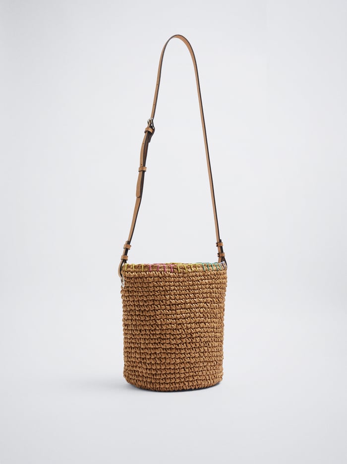 Parfois Straw-Effect Basket Taška Na Vedro Damske Béžové | Slovensko-BNME86247