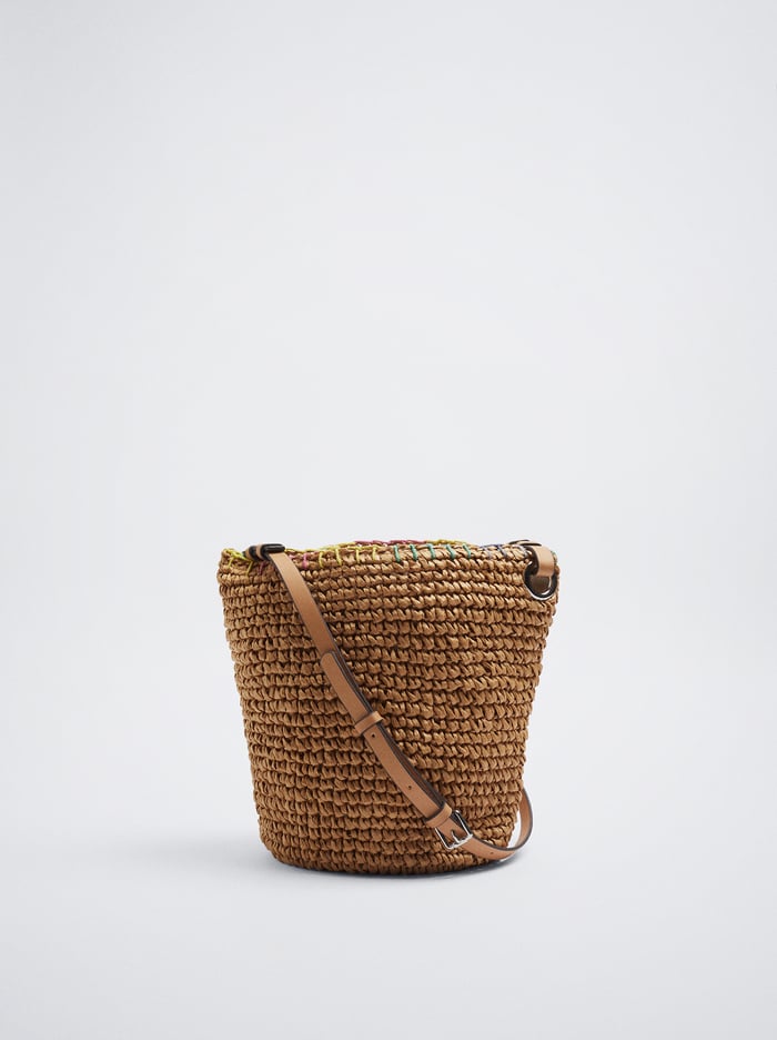 Parfois Straw-Effect Basket Taška Na Vedro Damske Béžové | Slovensko-BNME86247