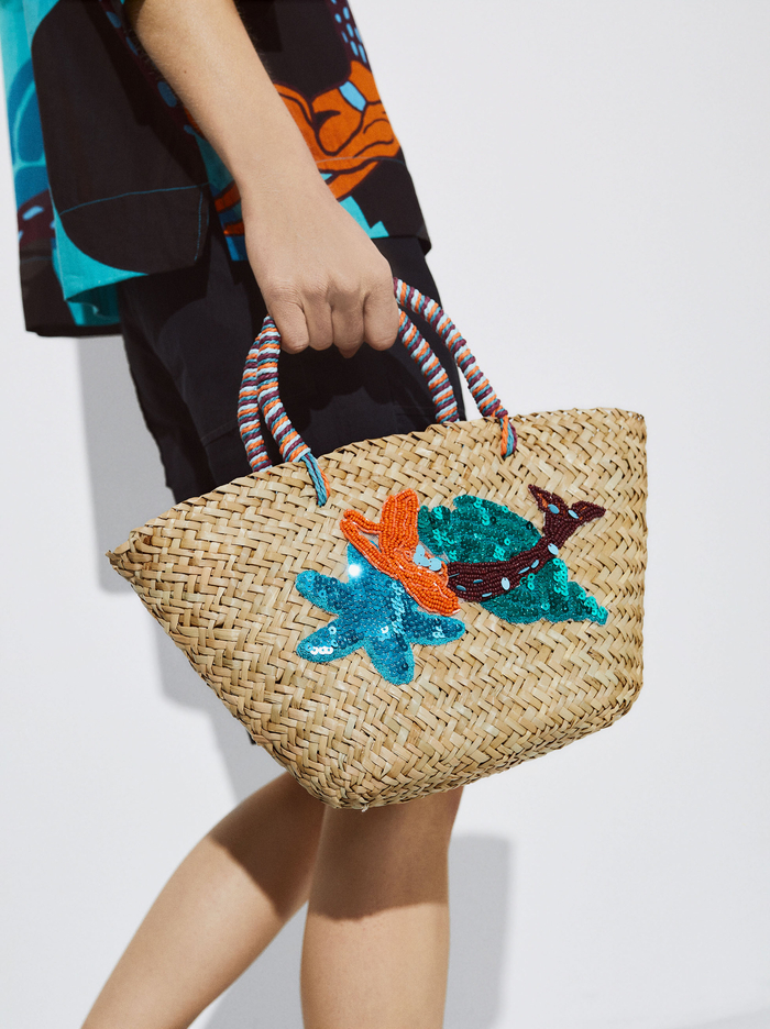 Parfois Straw With Beads And Sequins Kabelky Damske Viacfarebný | Slovensko-RWHN06195