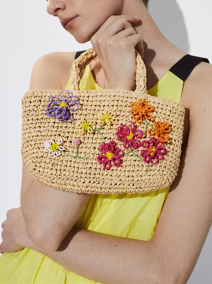 Parfois Straw With Flowers Kabelky Damske Viacfarebný | Slovensko-XMLY81475