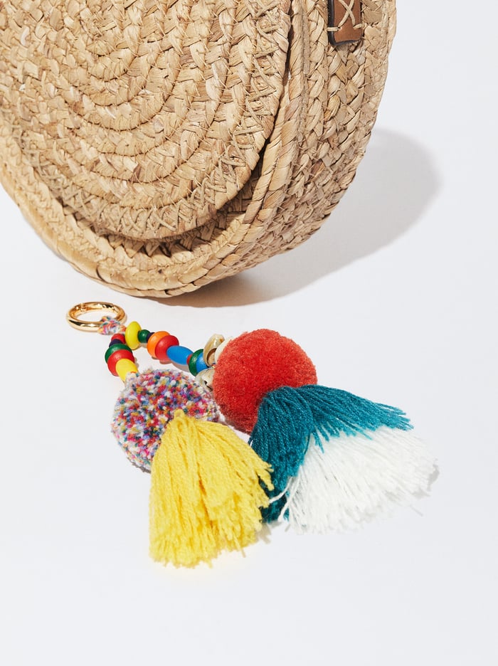 Parfois Straw With Pendant Crossbody Kabelka Damske Béžové | Slovensko-VNMJ87312