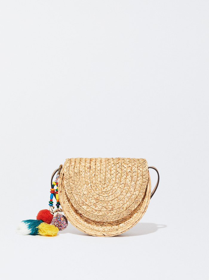 Parfois Straw With Pendant Crossbody Kabelka Damske Béžové | Slovensko-VNMJ87312