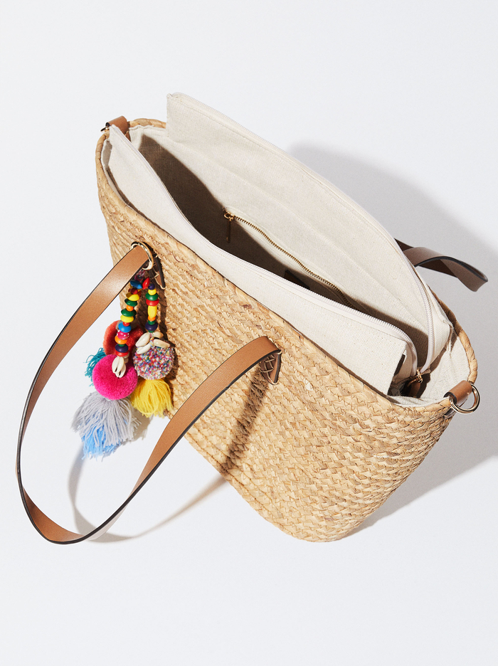Parfois Straw With Pendant Prenosná Taška Damske Béžové | Slovensko-GKZP45231